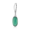 Emerald Cabochon Drop Earrings