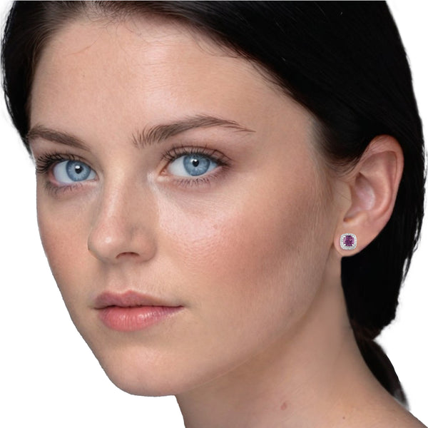 Alexandrite Cushion Earrings