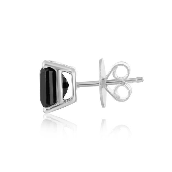 Black SpinelAsscher Earrings