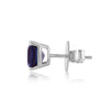 Blue Tanzanite Asscher Earrings