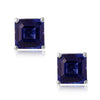 Blue Tanzanite Asscher Earrings