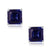 Blue Tanzanite Asscher Earrings