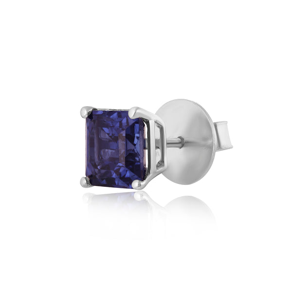 Blue Tanzanite Asscher Earrings