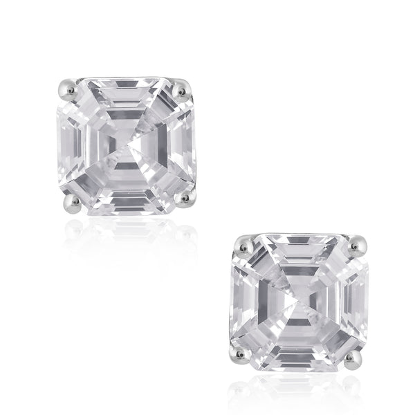 Asscher-ed Diamond Earrings