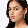 Emerald Cabochon Drop Earrings